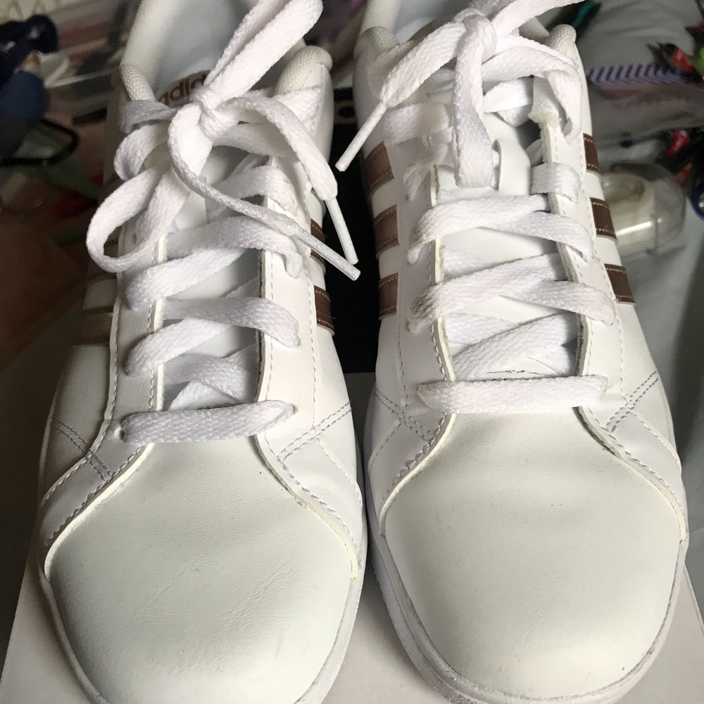 Adidas rose gold sneakers